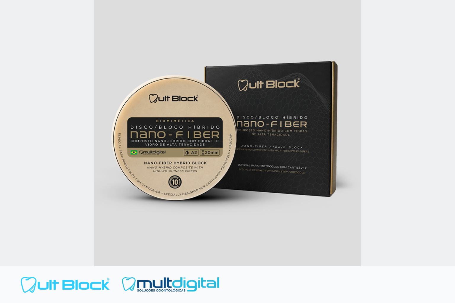 Produto · Nano-Fiber com assinaturas MultBlock e Multdigital