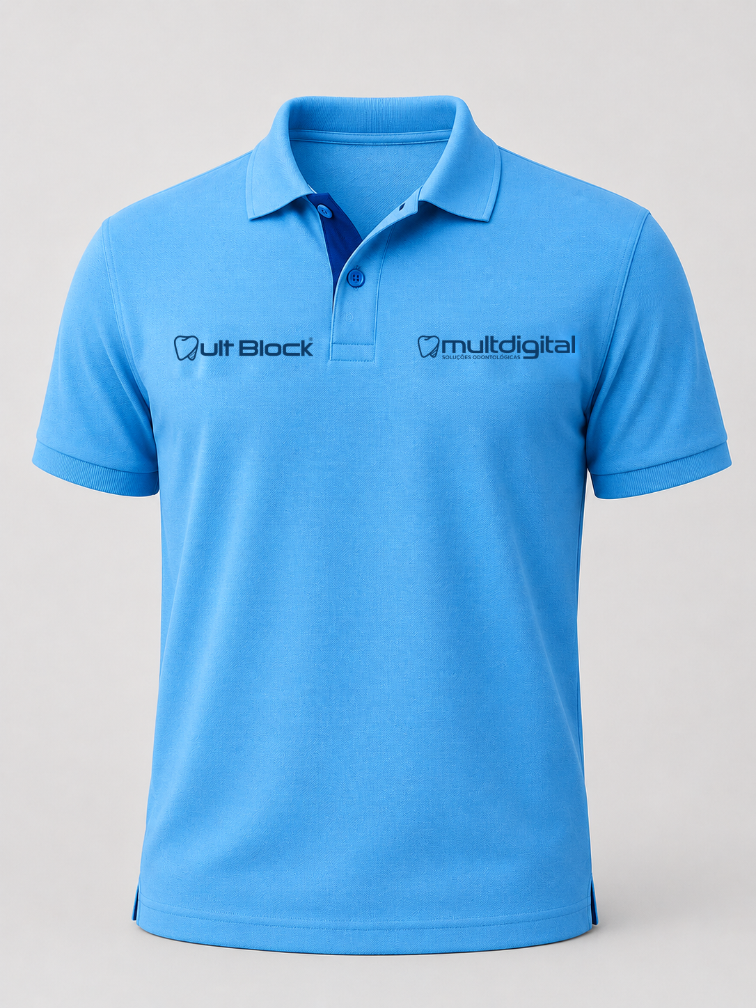 Polo cyan com MultBlock e Multdigital